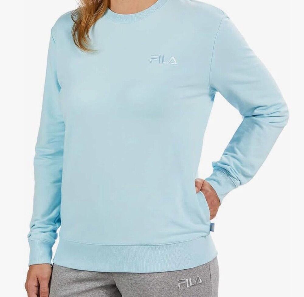 Lot of 3 FILA WomensFrench Terry Crewneck Sweatshirts Pastel Long Sleeve Pockets